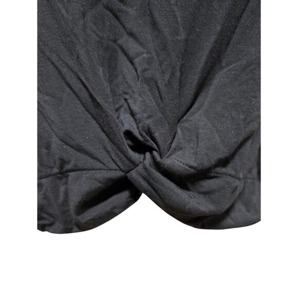 IVL black long sleeve twist front crop top, size 6 - Picture 3 of 4